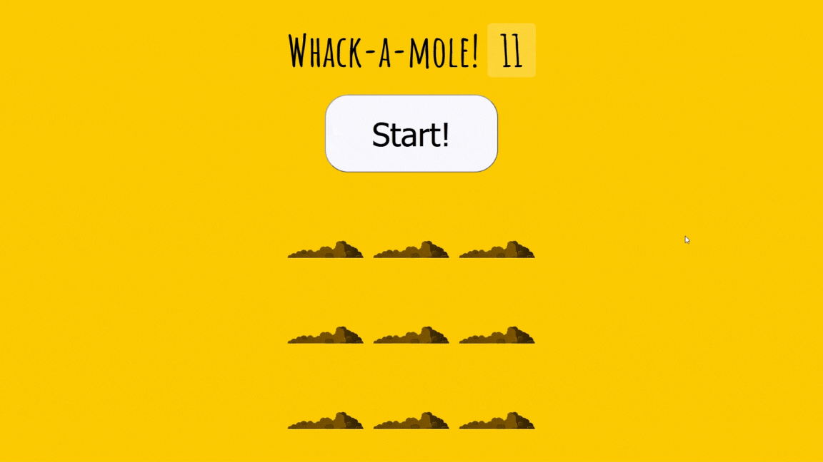 Day 30 Whack A Mole preview